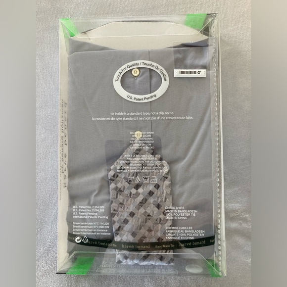 HARVE BENARD Dress Shirt & Hand Made Tie - Picture 3 of 3